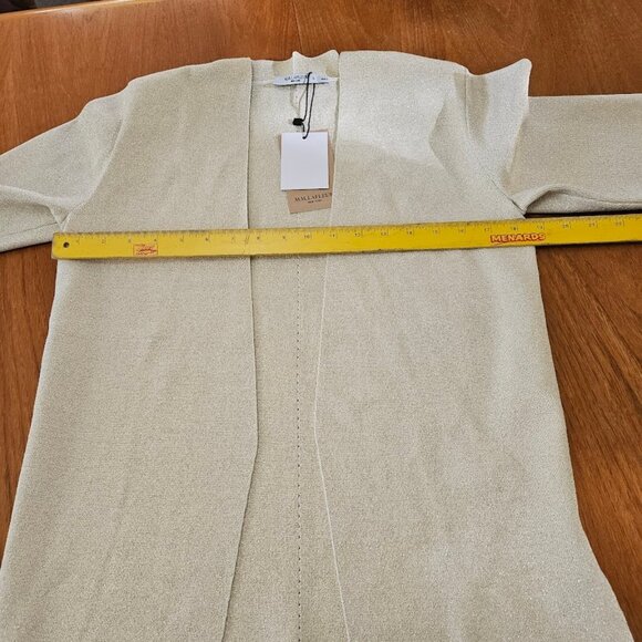NWT M.M. Lafluer The Woolf Jardigan Knit 3.0 Ivory Champagne Metallic XL - Picture 14 of 15